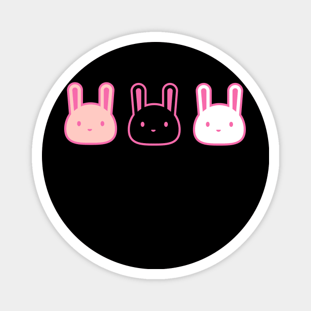 Three cute bunnies Magnet by Potato_pinkie_pie